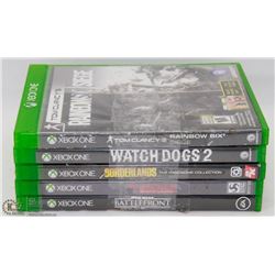 LOT OF 5 XBOX ONE GAMES