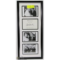 91) BRIAN MULRONEY AUTHENTIC SIGNED FRAMED PIC