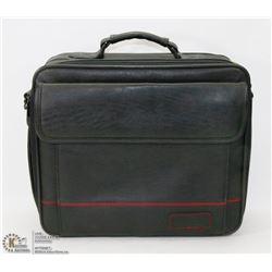TARGUS BLACK LEATHER LAP TOP BAG