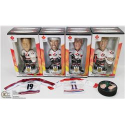 BOX OF 4 BOBBLE HEAD DOLLS,