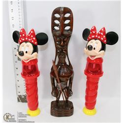 BOX OF 2 LIGHT UP MINNIE MOUSE COLLECTIBLES & MORE