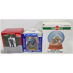BOX OF BLUE JAY MUG, MUSICAL WATER GLOBE AND