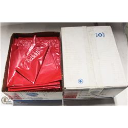 2 CASES OF 125 EXTRA STRONG RED GARBAGE BAGS