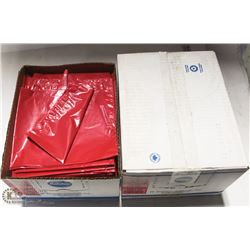 2 CASES OF 125 EXTRA STRONG RED GARBAGE BAGS