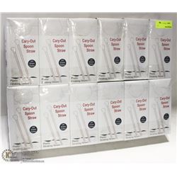LOT OF 2400 CARRY OUT SPOON STRAWS