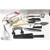 Image 1 : LOT OF VARIOUS KITCHEN ITEMS & UTENSILS INCL 3