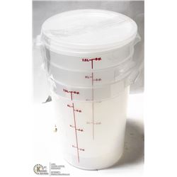 LOT OF THREE 8QT. ROUND DRY INGREDIENT STORAGE