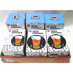 6 NEW LED BLINKING BAR BEER PITCHERS