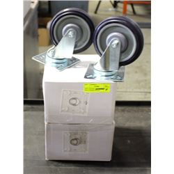 NEW CASTORS - 2 LOCKING, 2 NON-LOCKING WITH 4"