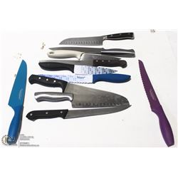 LOT OF 10 PLUS KITCHEN KNIVES INCL CHICAGO
