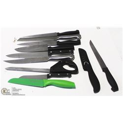 LOT OF 10 PLUS KITCHEN KNIVES INCL CHICAGO