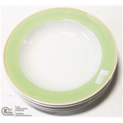 NEW 11" GREEN PASTA BOWL (LOT OF 12)