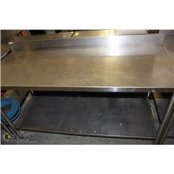 60" X 24" S/S WORKTABLE W/ BACKSPLASH