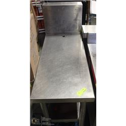 34" X 14" S/S WORKTABLE WITH BACKSPLASH