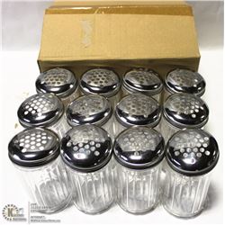 CHEESE OR PEPPER SHAKERS LOT OF 12 NEW