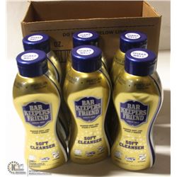 CASE OF 6 LARGE BAR KEEPERS FRIEND LIQUID CLEANING