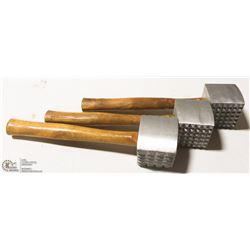 NEW MEAT MALLET TENDERIZERS - LOT OF 3