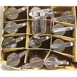 LOT OF 12 NEWCHROME SUGAR/SYRUP DISPENSER
