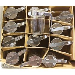 LOT OF 12 NEWCHROME SUGAR/SYRUP DISPENSER
