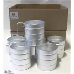 LOT OF 12 NEW 0.5 QT ALUMINUM DRY INGREDIENT