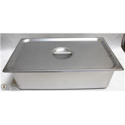 ME#11) S/S FOOD PAN FULL SIZE 6" DEEP W/ LID