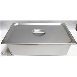 ME#11) S/S FOOD PAN FULL SIZE 6" DEEP W/ LID