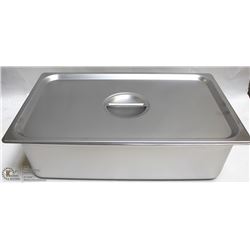 ME#11) S/S FOOD PAN FULL SIZE 6" DEEP W/ LID