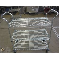 STAINLESS STEEL COMMERCIAL CHROME WIRE CART