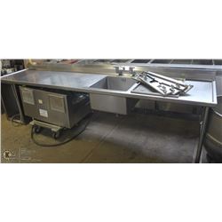 12' STAINLESS STEEL TABLE AND SINK