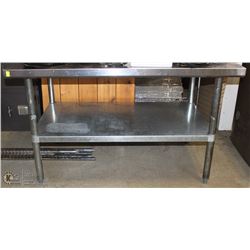48" X 30" X 29" S/S EQUIPMENT STAND W/ BACKSPLASH