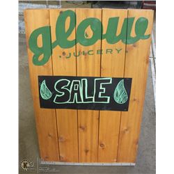 FOLDING WOODEN PINE SIGN