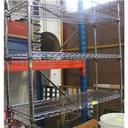 5-TIER COMMERCIAL CHROME WIRE RACK