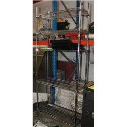 5-TIER COMMERCIAL CHROME WIRE RACK