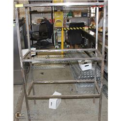 STEEL SHELF WITH GLASS SHELVES 38"X18"60"