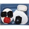 Image 1 : TOTE OF ASSORTED SERVING PLATES & DISHES