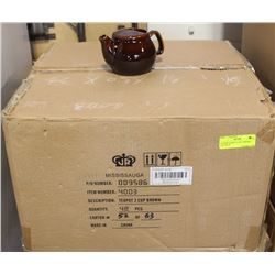 NEW TEAPOT 2 CUP - BROWN -LOT OF 48