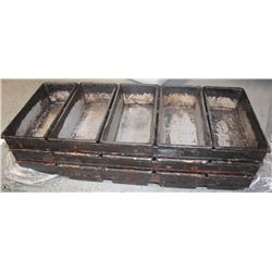 LOT OF THREE 5-BASKET STRAPPED BREADLOAF PANS