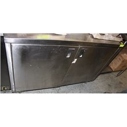CUSTOM STAINLESS STEEL 2-DOOR PREP CABINET
