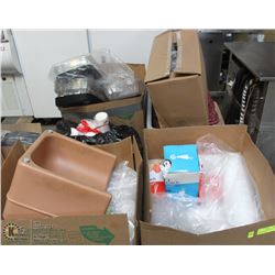 5 BOXES AND 1 BAG OF MISC TAKE OUT CONTAINERS,