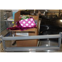 BOX OF ASSORTED BIRTHDAY BALLOONS + ULINE PAPER