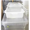 Image 1 : LOT OF ASSORTED PLASTIC TOTES AND STORAGE BINS