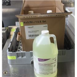 43 JUGS OF CLORINE SANITIZER AND COMMERCIAL