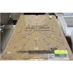 CASE OF 4 NEW CAMWEAR DRAIN SHELF FOR 18"X26"