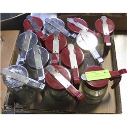 LOT OF 12 SYRUP DISPENSERS