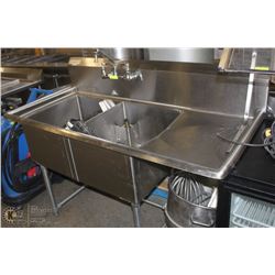 DOUBLE STAINLESS STEEL SINK WITH RIGHT SIDE DRYING