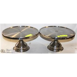 LOT OF 2 CHROME PIZZA STANDS