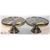 Image 1 : LOT OF 2 CHROME PIZZA STANDS