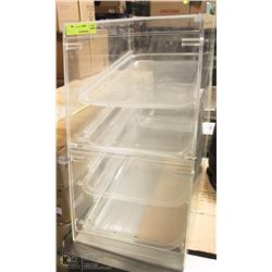 4 SHELF DOUBLE DOOR ACRYLIC BAKING DISPLAY