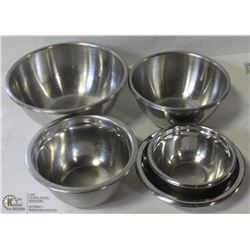 LOT OF ASSORTED STAINLESS STEEL MIXING BOWLS