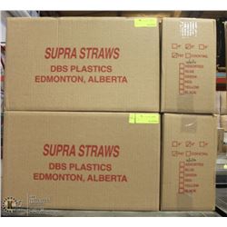 7 CASES OF WHITE 6" SUPRA STRAWS